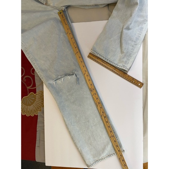 NEW Rag & Bone Alex High-Rise Straight Jeans Women's 31 Light Wash Primrose Blue - Picture 8 of 8